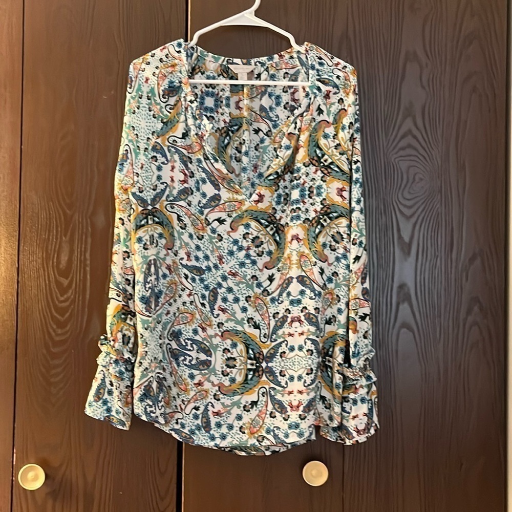 Belle & Sky Boho long sleeved blouse. Size Large - Picture 1 of 8